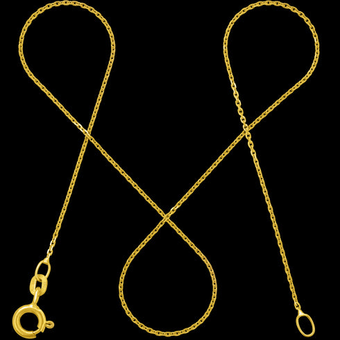 Ankerkette DELICATE Zart 14k Echtgold Diamantiert