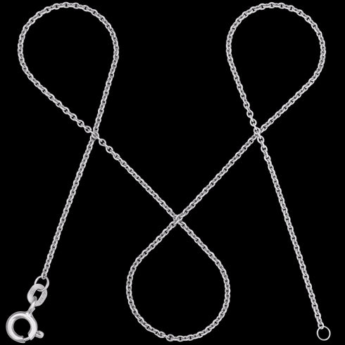 Ankerkette DELICATE Dünn Weißgold