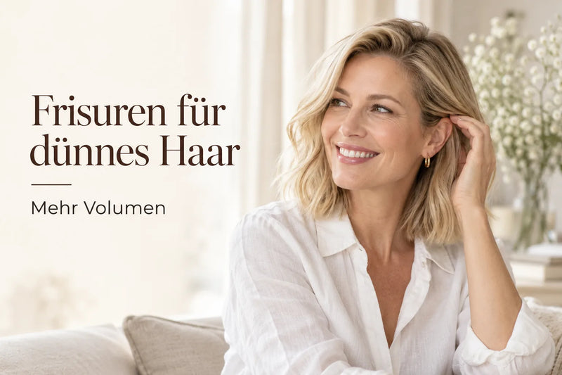 Frisuren für dünnes Haar: blonder, schulterlanger Bob mit lockeren Wellen und kleinen goldenen Creolen