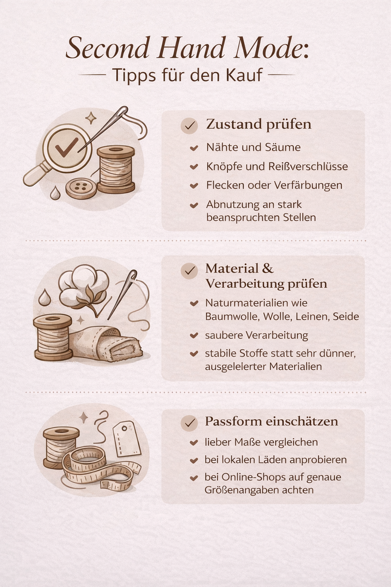 Second Hand Mode Infografik