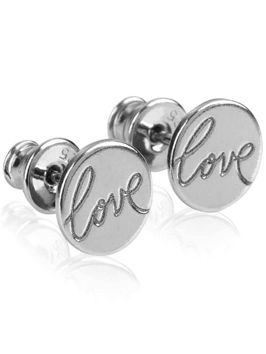 Ohrringe LOVE Silber Rhodiniert
