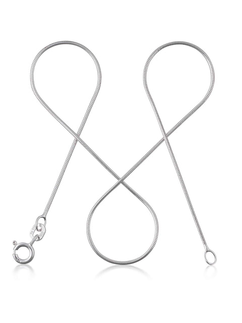 Schlangenkette ETERNITY Hauchzart Silber