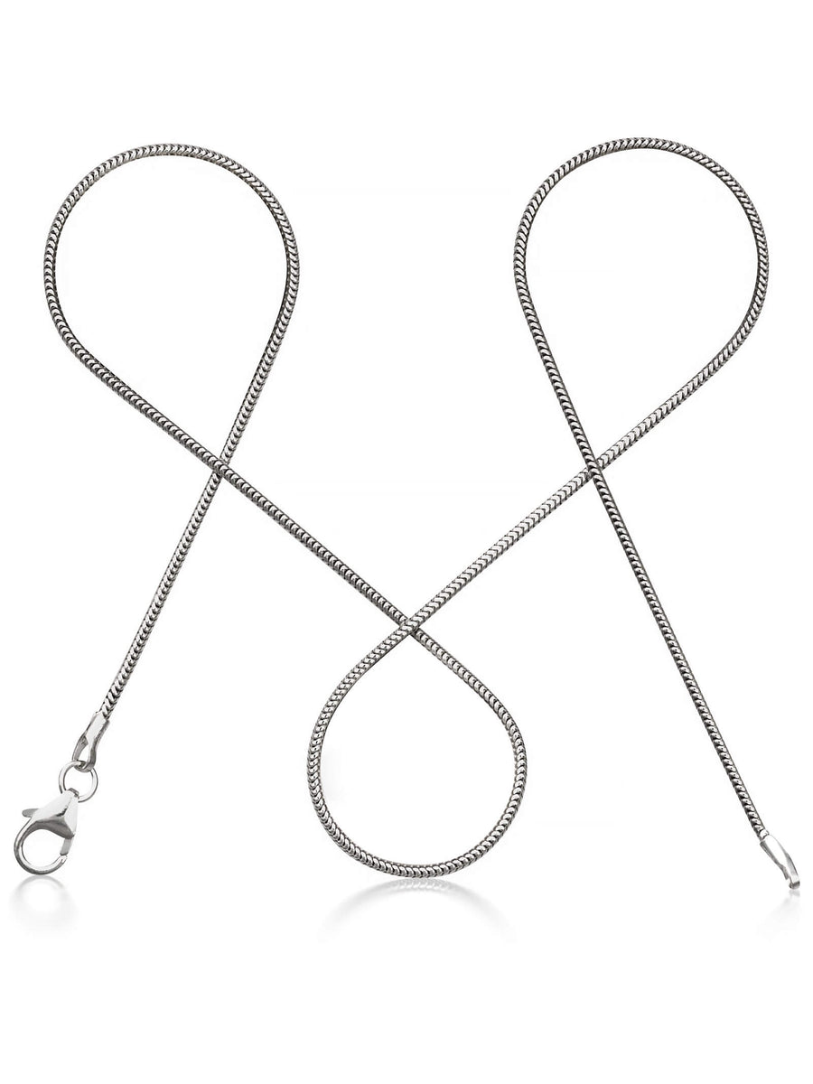 Schlangenkette ETERNITY 1,2 mm aus 925 Sterling Silber mit Karabinerverschluss